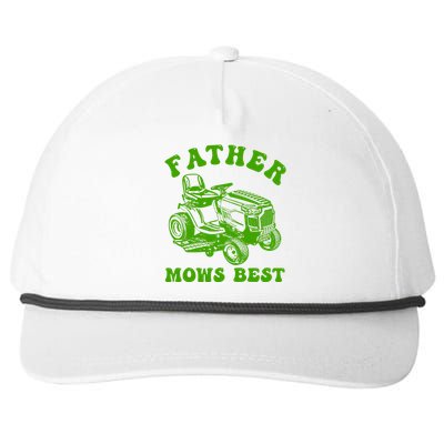 Father Mows Best Lawn Fathers Day Snapback Five-Panel Rope Hat