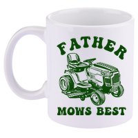 Father Mows Best Lawn Fathers Day 11oz C Handle Ceramic Mug