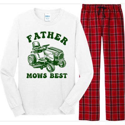 Father Mows Best Lawn Fathers Day Long Sleeve Pajama Set