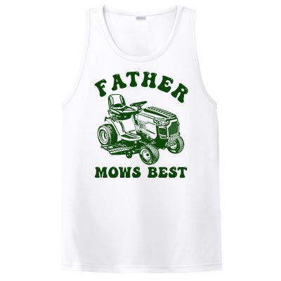 Father Mows Best Lawn Fathers Day PosiCharge Competitor Tank