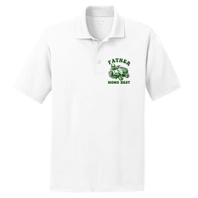 Father Mows Best Lawn Fathers Day PosiCharge RacerMesh Polo