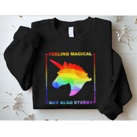 Feeling Magical But Also Stabby Funny Unicorn Sweatshirt