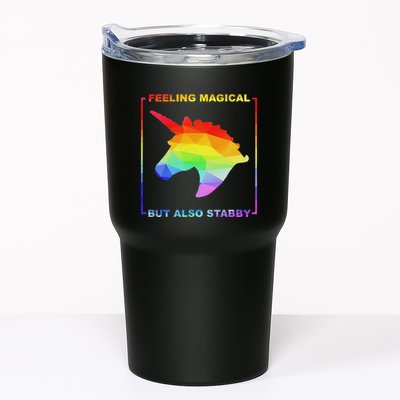 Feeling Magical But Also Stabby Funny Unicorn Tumbler