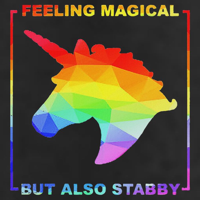 Feeling Magical But Also Stabby Funny Unicorn Tumbler