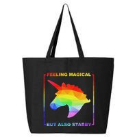 Feeling Magical But Also Stabby Funny Unicorn 25L Jumbo Tote