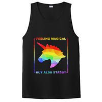 Feeling Magical But Also Stabby Funny Unicorn PosiCharge Competitor Tank