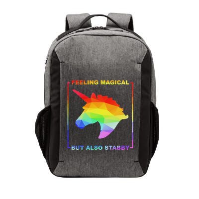 Feeling Magical But Also Stabby Funny Unicorn Vector Backpack