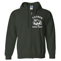 Father Mows Best Lawn Care Dad Mowing Gardener Fathers Day Full Zip Hoodie