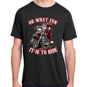 Funny Motorcycle Biker Grandpa Santa Rider Christmas Gift Adult ChromaSoft Performance T-Shirt