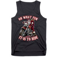 Funny Motorcycle Biker Grandpa Santa Rider Christmas Gift Tank Top