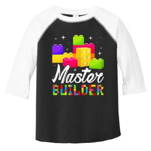 Funny Master Builder Building Block Bricks Lovers Kids Toddler Fine Jersey T-Shirt