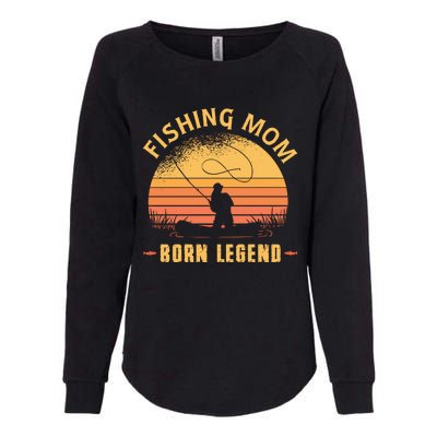 Fishing Mom Born Legend Gift Funny Wildlife Outdoor Hunting Cute Gift Womens California Wash Sweatshirt