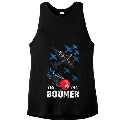 Funny Military Bomber Design For Boomers Ladies PosiCharge Tri-Blend Wicking Tank