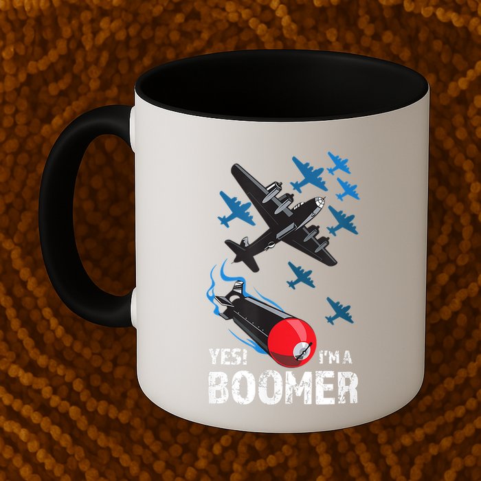 Funny Military Bomber Design For Boomers Mug