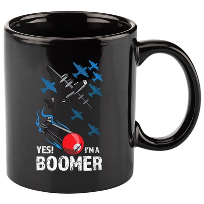 Funny Military Bomber Design For Boomers 11oz C Handle Ceramic Mug