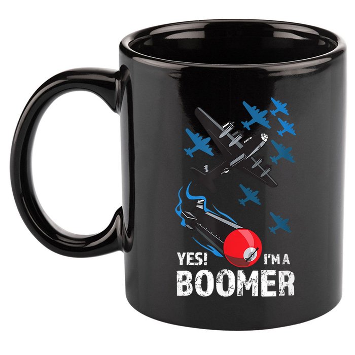 Funny Military Bomber Design For Boomers 11oz C Handle Ceramic Mug