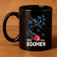 Funny Military Bomber Design For Boomers 11oz C Handle Ceramic Mug