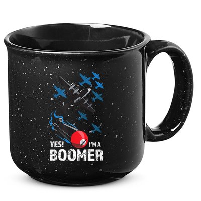 Funny Military Bomber Design For Boomers 15oz Campfire Ceramic Mug