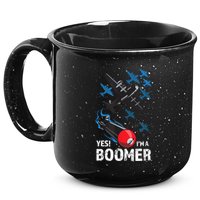Funny Military Bomber Design For Boomers 15oz Campfire Ceramic Mug