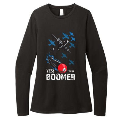 Funny Military Bomber Design For Boomers Womens CVC Long Sleeve Shirt