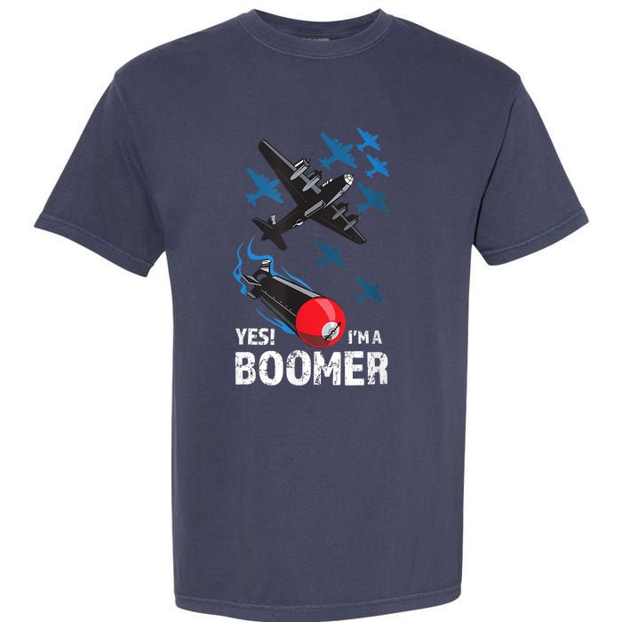 Funny Military Bomber Design For Boomers Garment-Dyed Heavyweight T-Shirt