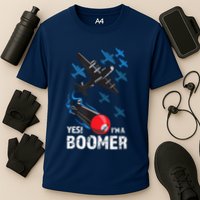 Funny Military Bomber Design For Boomers Cooling Performance Crew T-Shirt