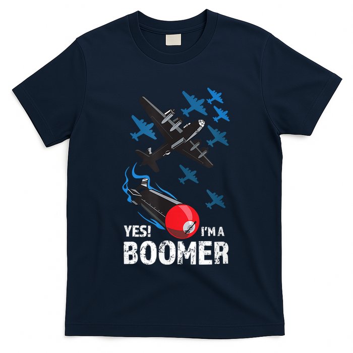 Funny Military Bomber Design For Boomers T-Shirt