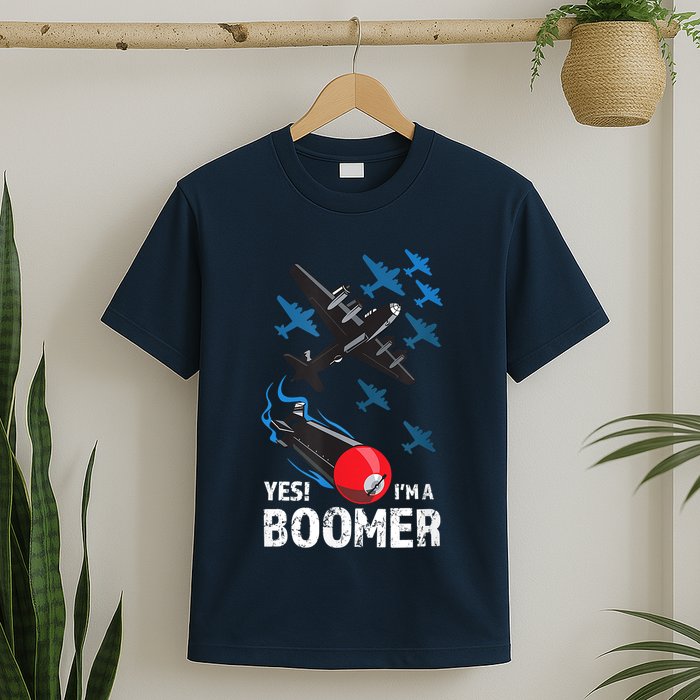Funny Military Bomber Design For Boomers T-Shirt