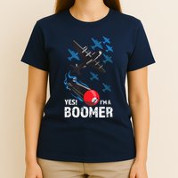 Funny Military Bomber Design For Boomers T-Shirt