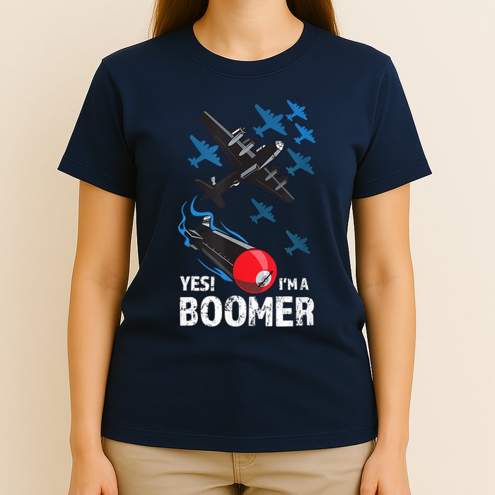 Funny Military Bomber Design For Boomers T-Shirt