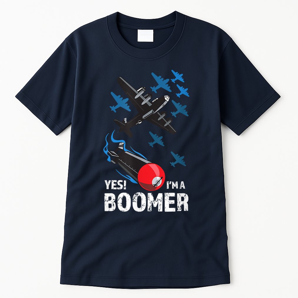 Funny Military Bomber Design For Boomers Tall T-Shirt