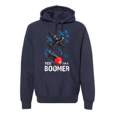 Funny Military Bomber Design For Boomers Premium Hoodie