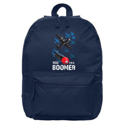 Funny Military Bomber Design For Boomers 16 in Basic Backpack