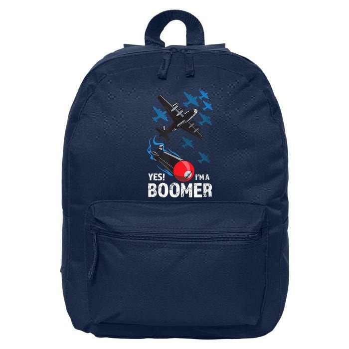 Funny Military Bomber Design For Boomers 16 in Basic Backpack