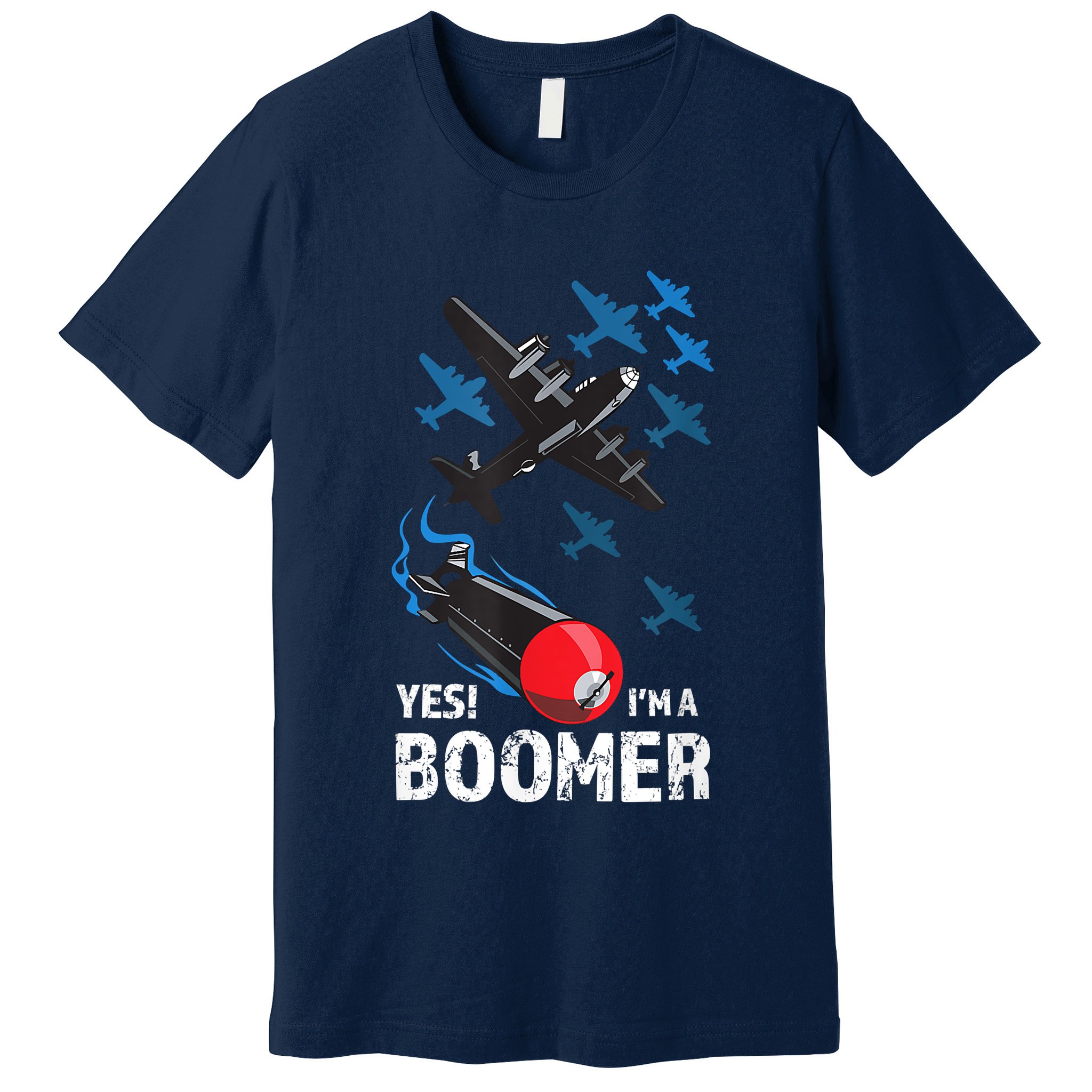 Funny Military Bomber Design For Boomers Premium T-Shirt
