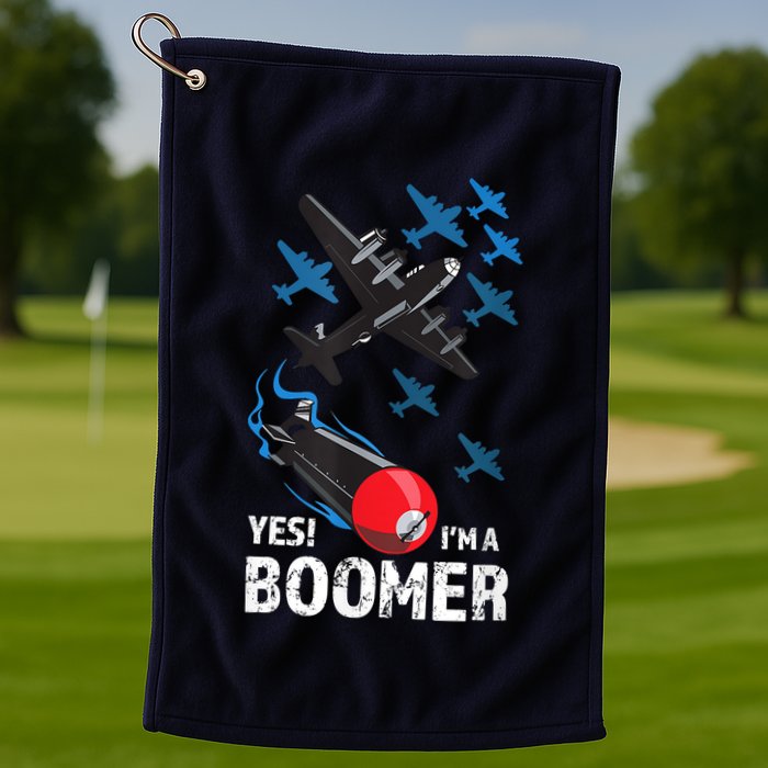 Funny Military Bomber Design For Boomers Golf Towel