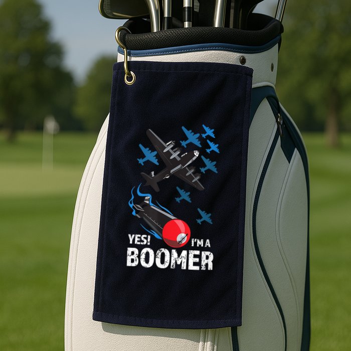 Funny Military Bomber Design For Boomers Golf Towel