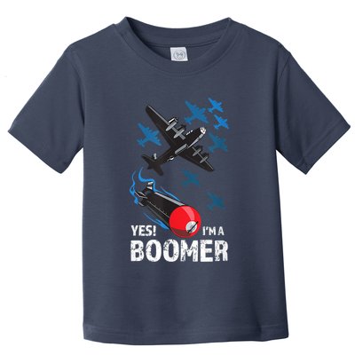 Funny Military Bomber Design For Boomers Toddler T-Shirt