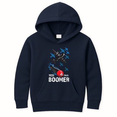Funny Military Bomber Design For Boomers Kids Hoodie