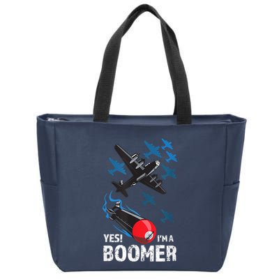 Funny Military Bomber Design For Boomers Zip Tote Bag