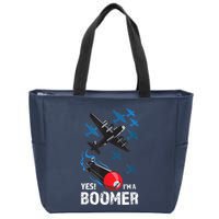 Funny Military Bomber Design For Boomers Zip Tote Bag
