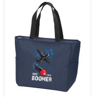 Funny Military Bomber Design For Boomers Zip Tote Bag