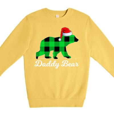 Family Matching Buffalo Plaid Daddy Bear Christmas Pajama Gift Premium Crewneck Sweatshirt