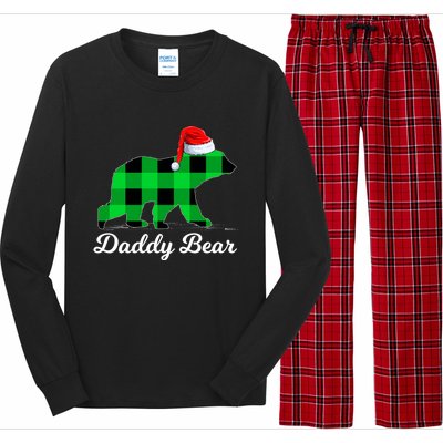 Family Matching Buffalo Plaid Daddy Bear Christmas Pajama Gift Long Sleeve Pajama Set