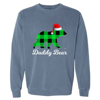 Family Matching Buffalo Plaid Daddy Bear Christmas Pajama Gift Garment-Dyed Sweatshirt