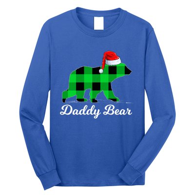 Family Matching Buffalo Plaid Daddy Bear Christmas Pajama Gift Long Sleeve Shirt