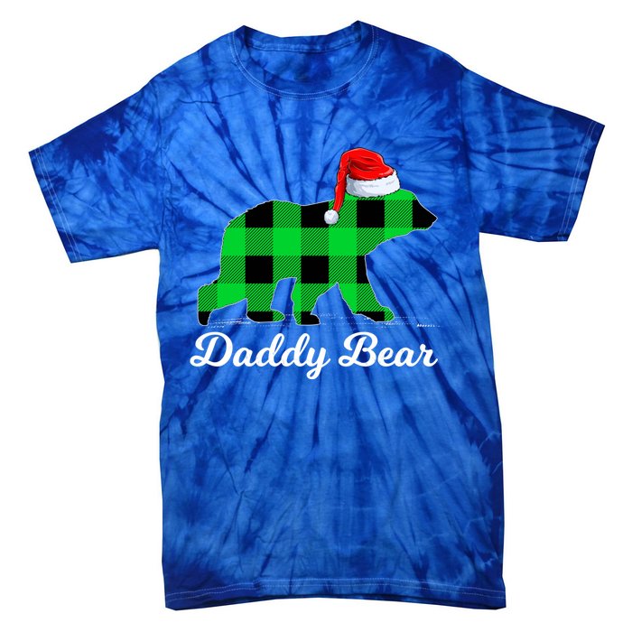 Family Matching Buffalo Plaid Daddy Bear Christmas Pajama Gift Tie-Dye T-Shirt