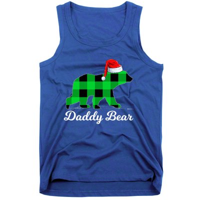 Family Matching Buffalo Plaid Daddy Bear Christmas Pajama Gift Tank Top