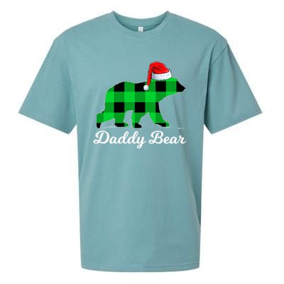 Family Matching Buffalo Plaid Daddy Bear Christmas Pajama Gift Sueded Cloud Jersey T-Shirt