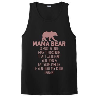 Funny Mama Bear Rawr PosiCharge Competitor Tank